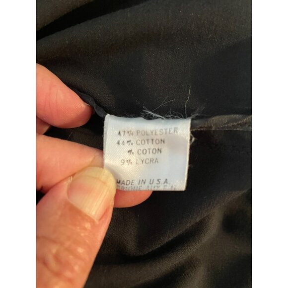 Theory Black Button zip Long Womens Trench Coat Academia Preppy Classic Split M - Picture 11 of 13